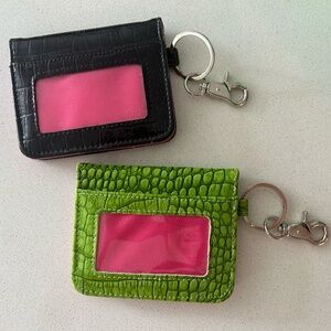 NWOT Keychain Cardholders in Vegan Faux-Crocodile 2/$10